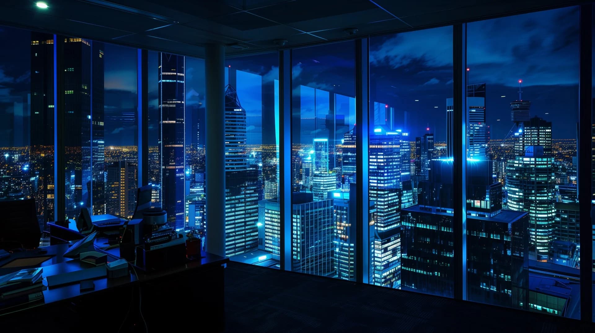 Business owner working late under pressure